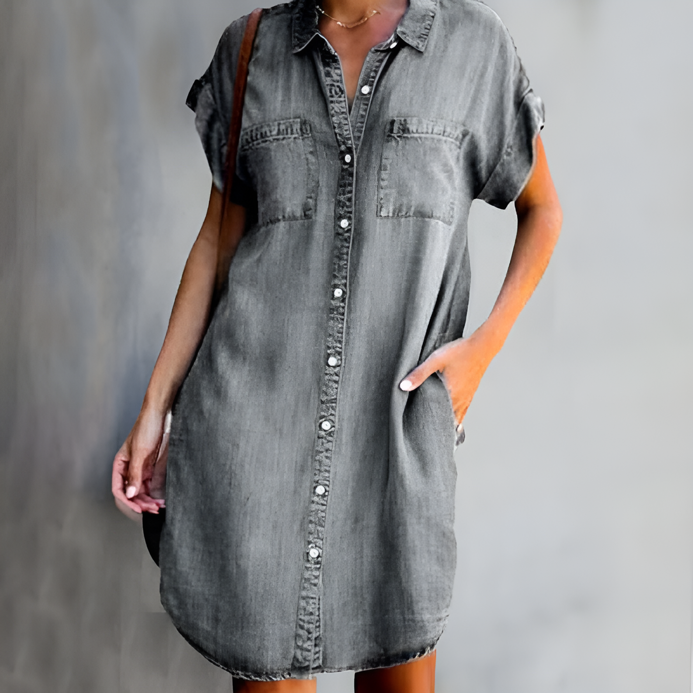 Amelia – Relaxed Button-Up Shirt Dress