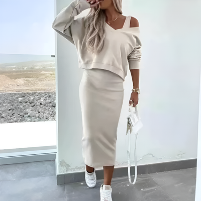 Edith - Elegant Top and Skirt Set