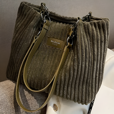 Lidia - Elegant Corduroy Tote Bag