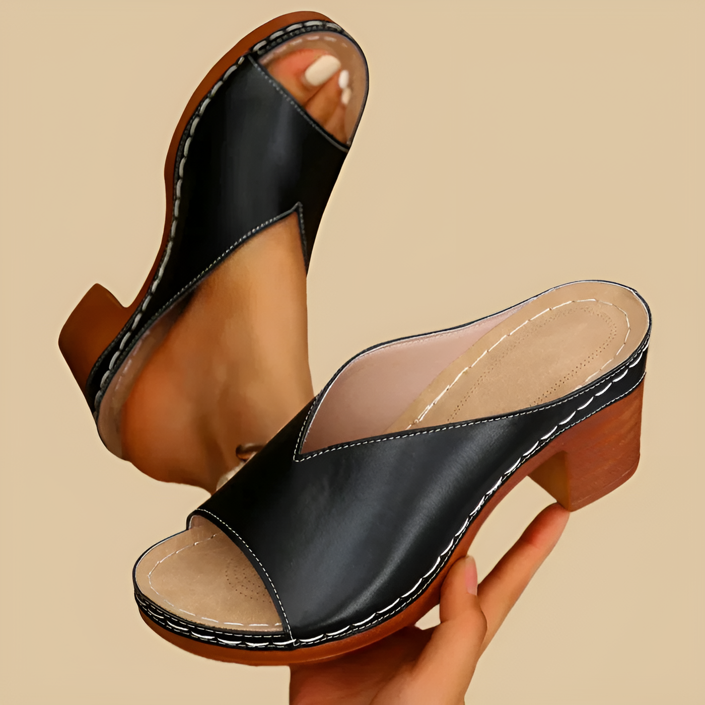 Miranda -  Orthopedic Sandals with Thick Heels