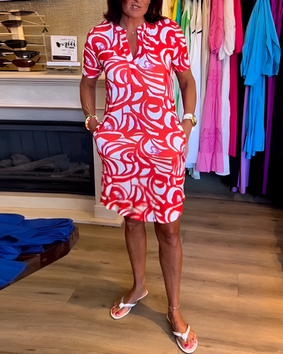 Scarlett - V-Neck Dress with Pockets