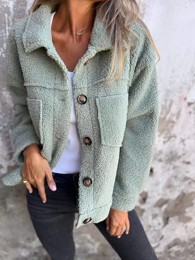 Kayla – Stylish Short Wool Jacket with Lapels