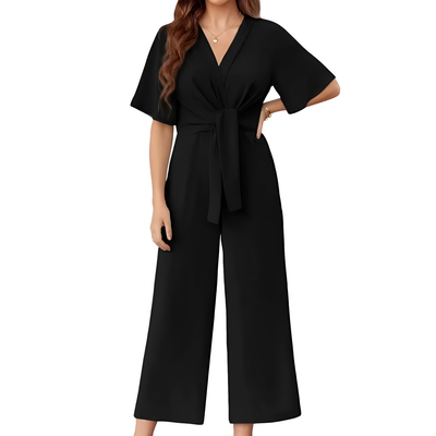 Aveline - Elegant Summer Tie Knot Jumpsuit