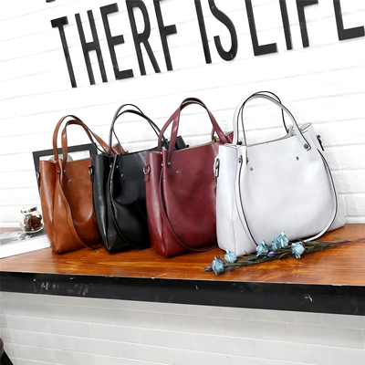 Katie - Vintage 4-Piece Leather Bag Set