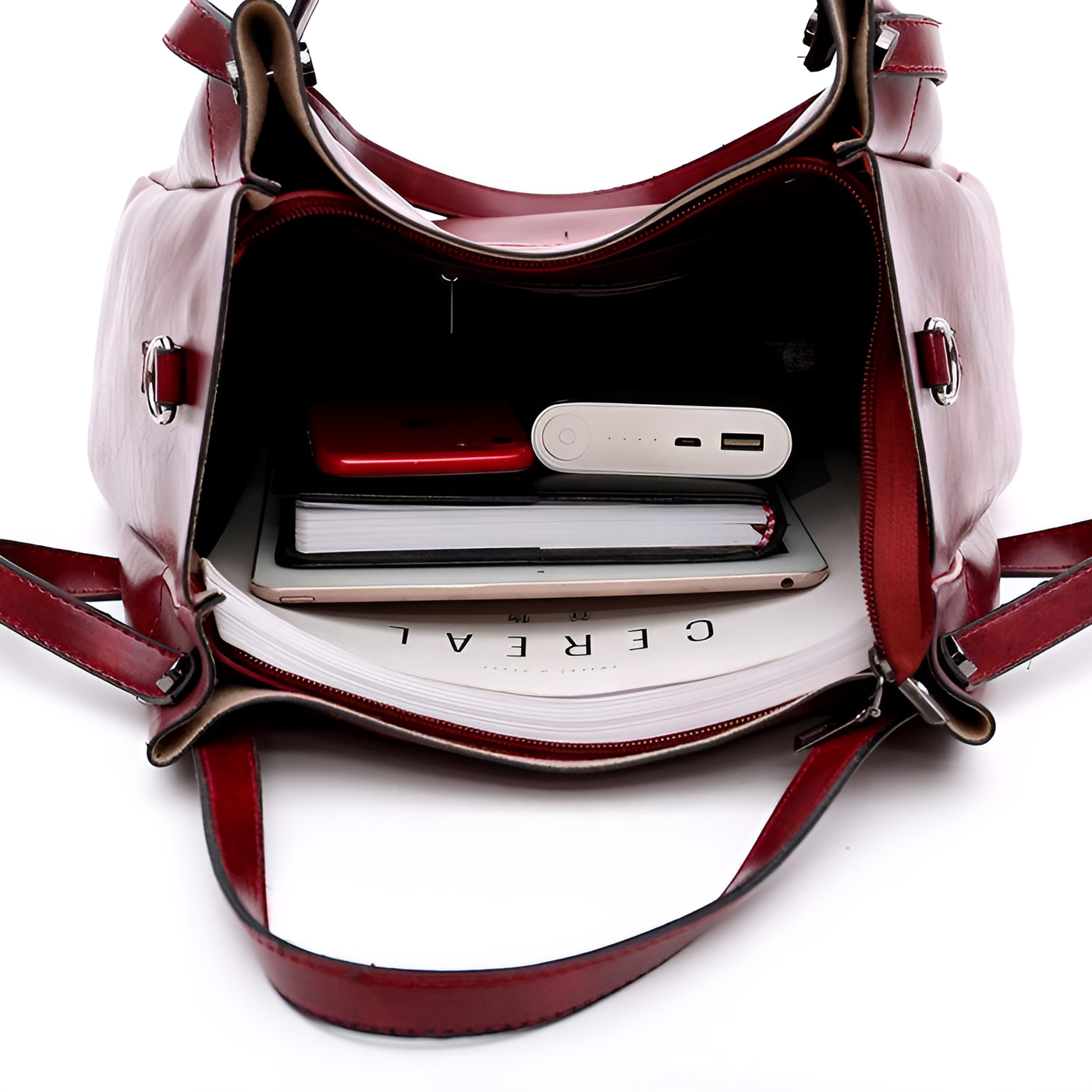Katie - Vintage 4-Piece Leather Bag Set