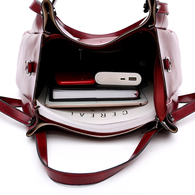 Katie - Vintage 4-Piece Leather Bag Set