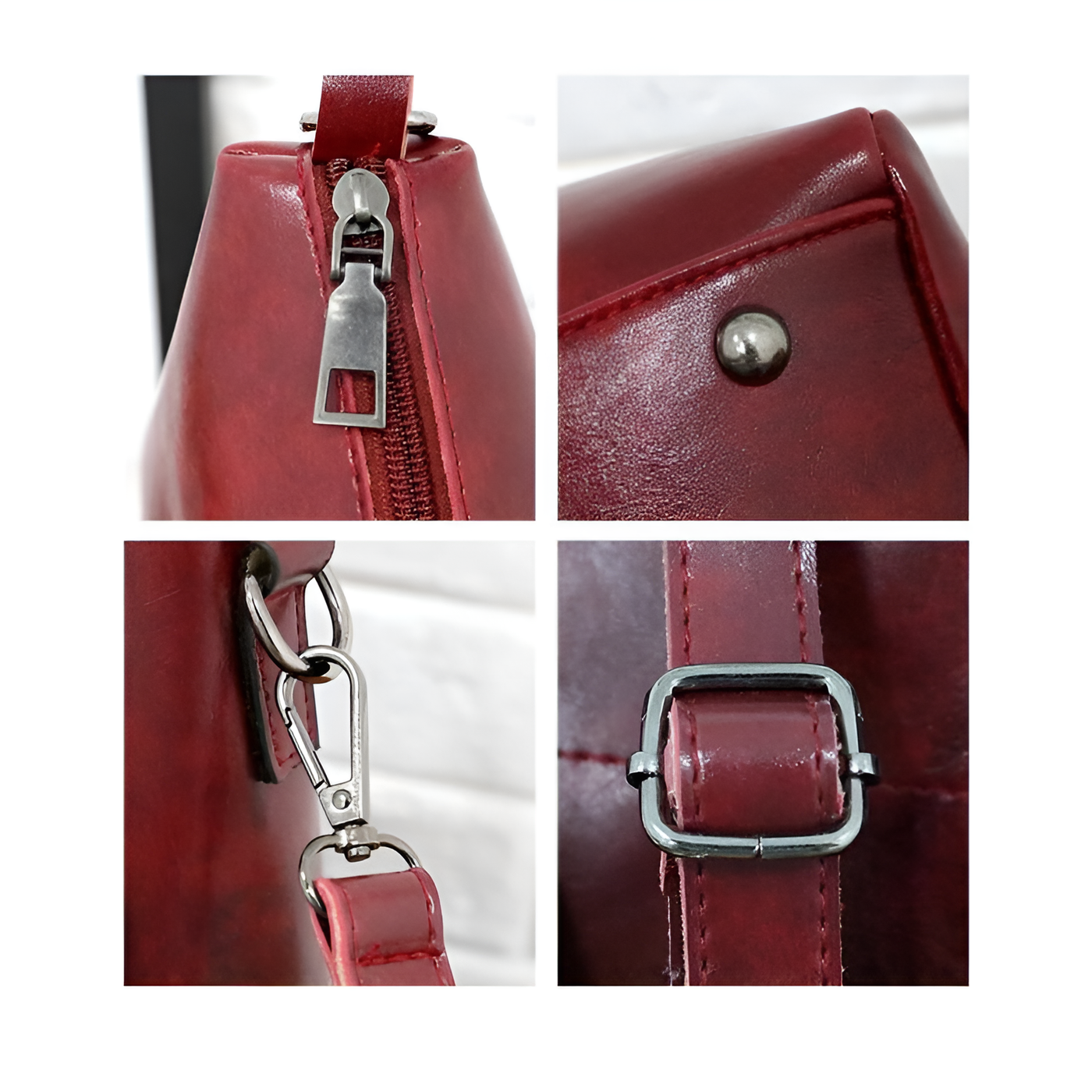 Katie - Vintage 4-Piece Leather Bag Set