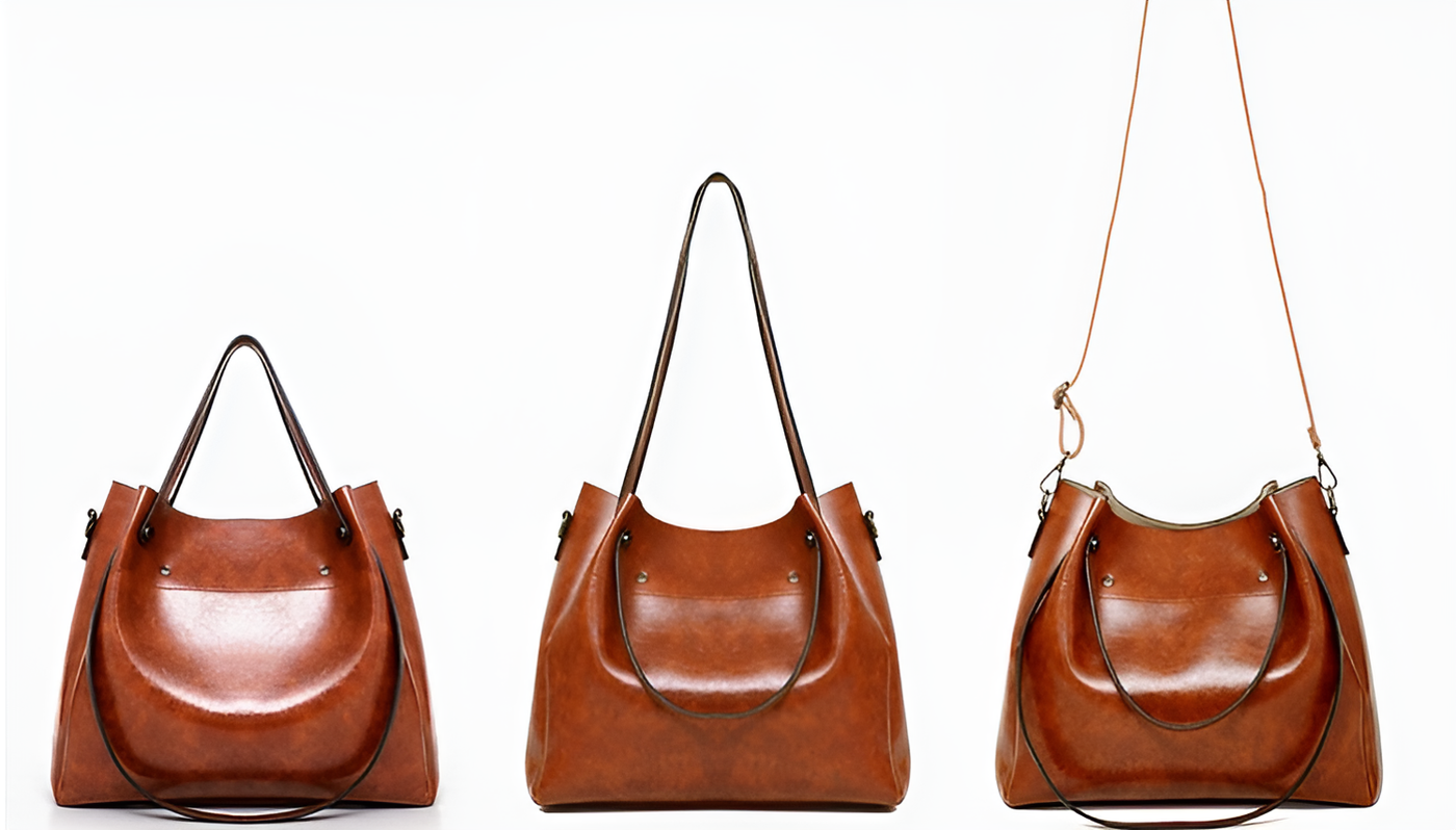Katie - Vintage 4-Piece Leather Bag Set