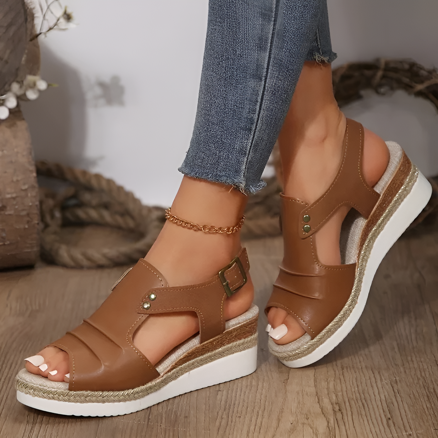 Prisha - Stylish Retro Orthopedic Wedges