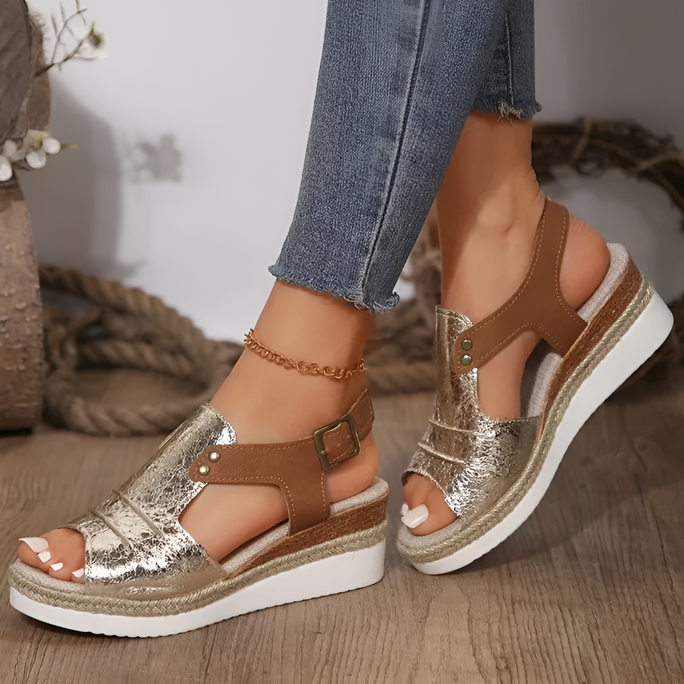 Prisha - Stylish Retro Orthopedic Wedges