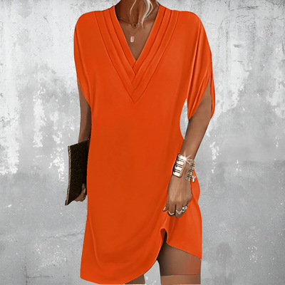 Natalia - Elegant V-Neck Dress