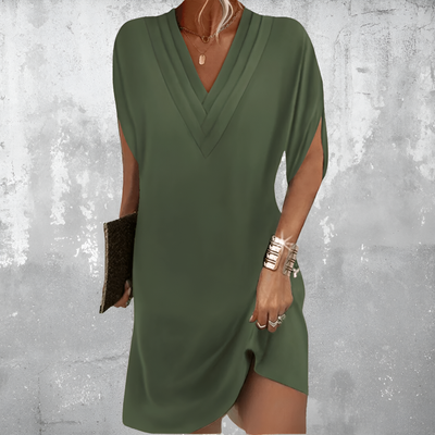 Natalia - Elegant V-Neck Dress