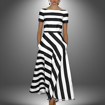 Vivienne - Striped Maxi Dress