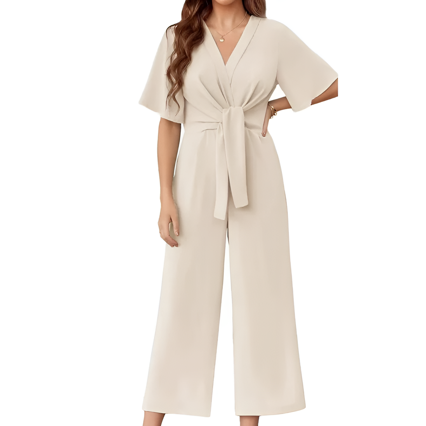 Aveline - Elegant Summer Tie Knot Jumpsuit