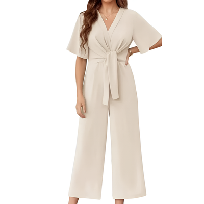 Aveline - Elegant Summer Tie Knot Jumpsuit
