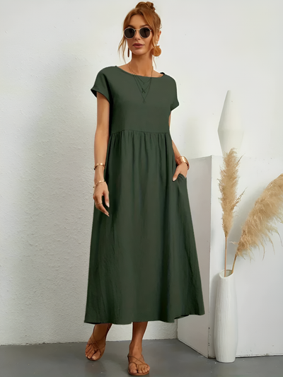 Isabella - Elegant Round Neck Dress