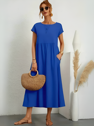 Isabella - Elegant Round Neck Dress