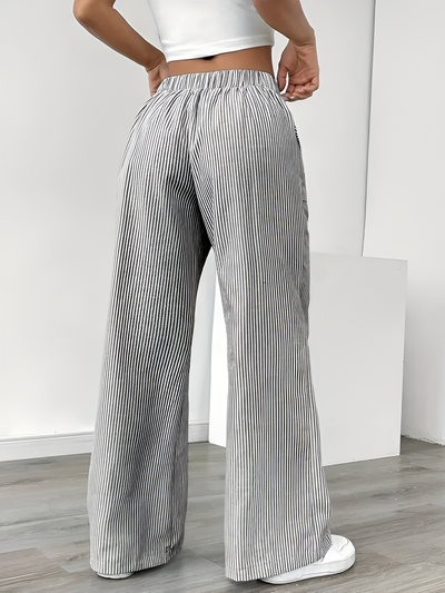 Thalina - Elegant Striped Pant With Pockets