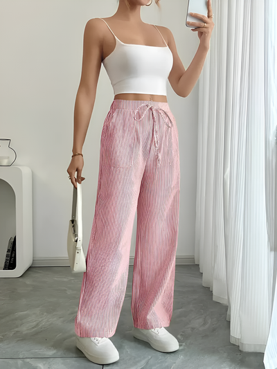 Thalina - Elegant Striped Pant With Pockets