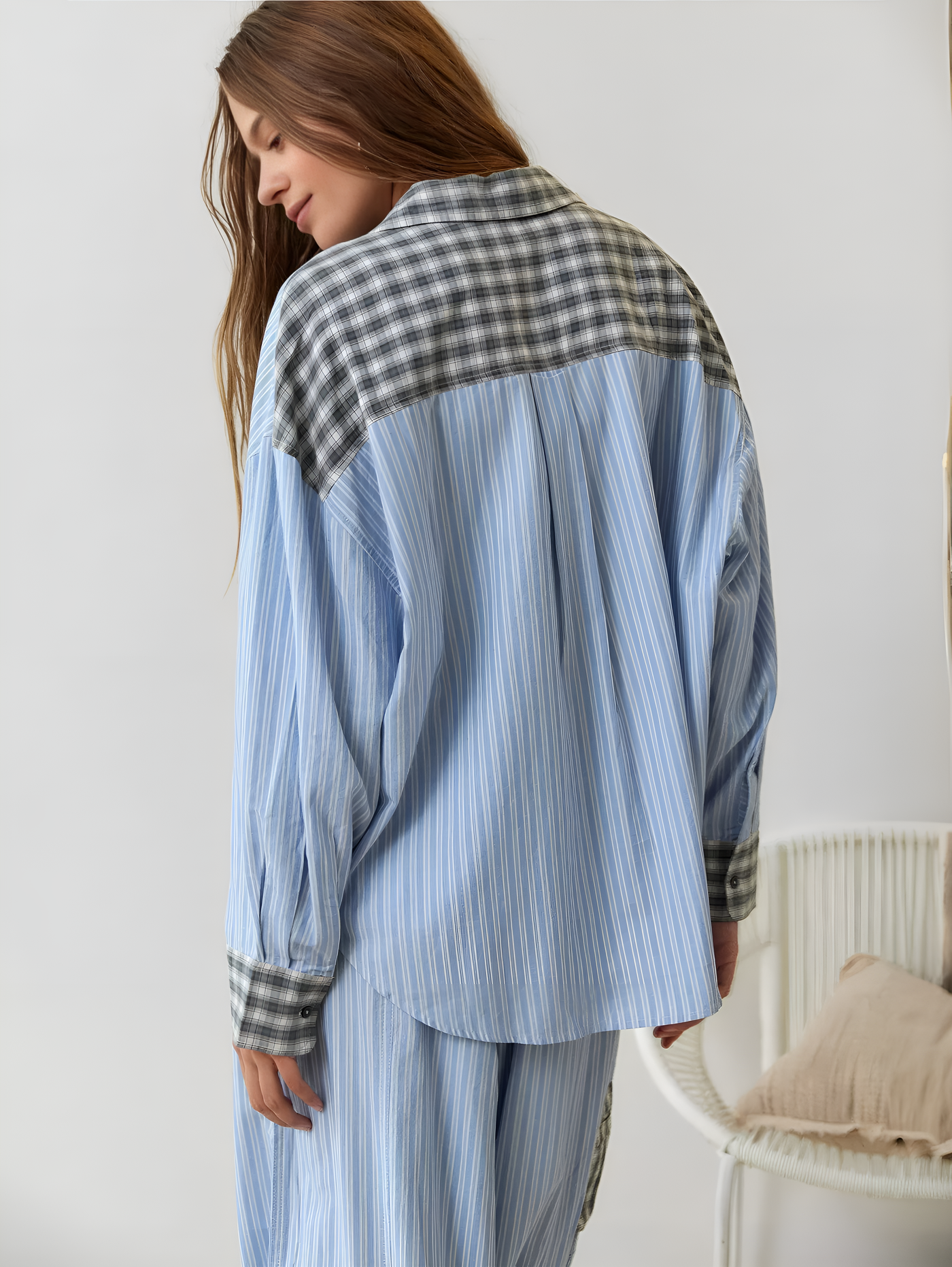 Ruby - Two-Piece Checked Pajama Set