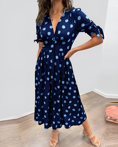 Yael - Elegant V-Neck Dress