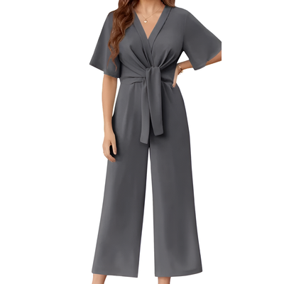 Aveline - Elegant Summer Tie Knot Jumpsuit