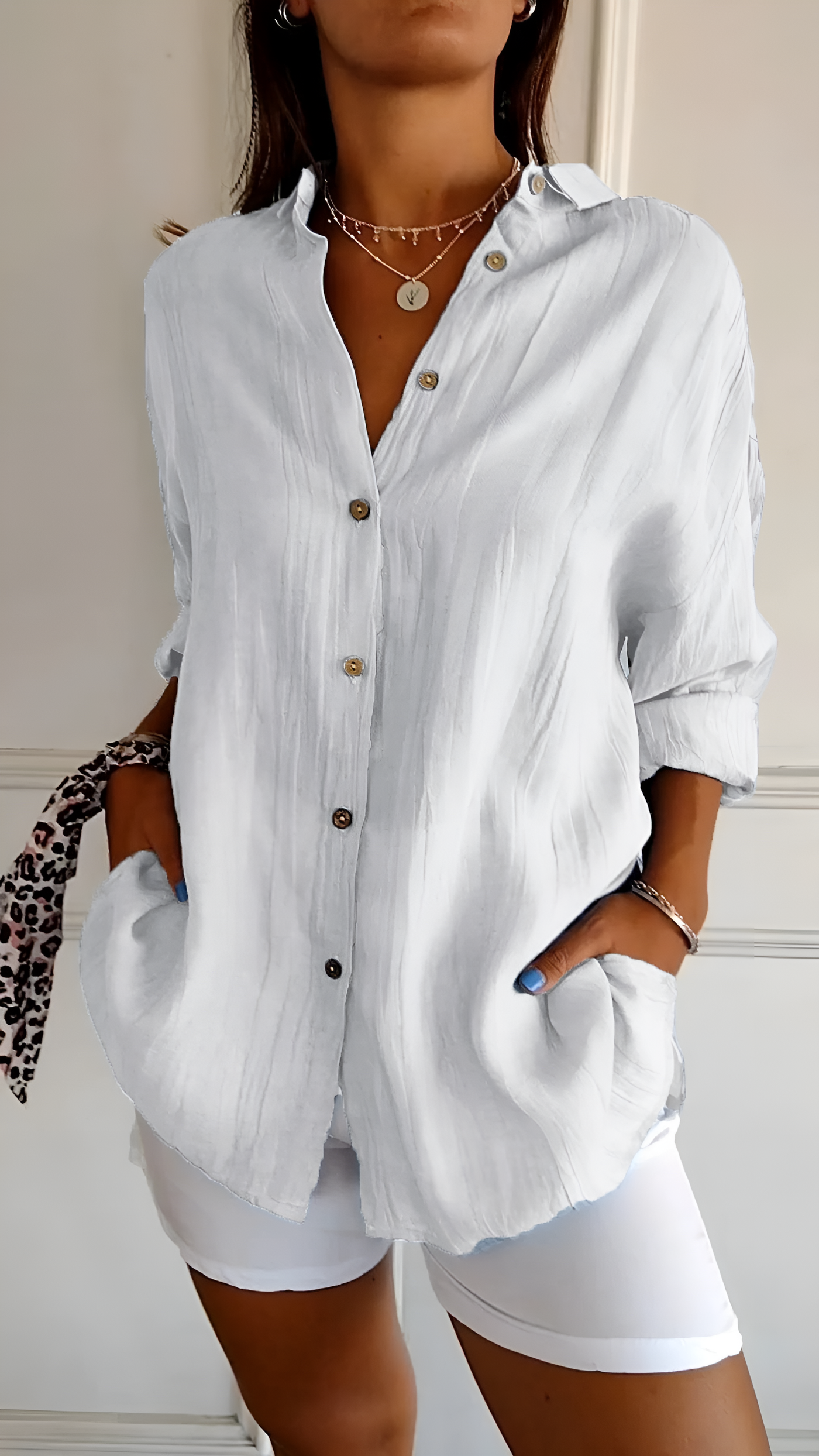 Evelyn -  Elegant Oversized Blouse