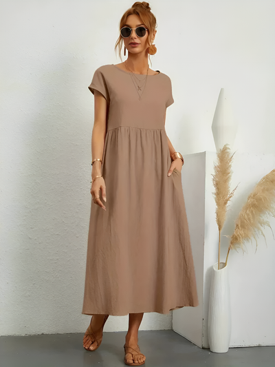 Isabella - Elegant Round Neck Dress
