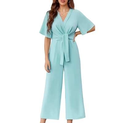 Aveline - Elegant Summer Tie Knot Jumpsuit