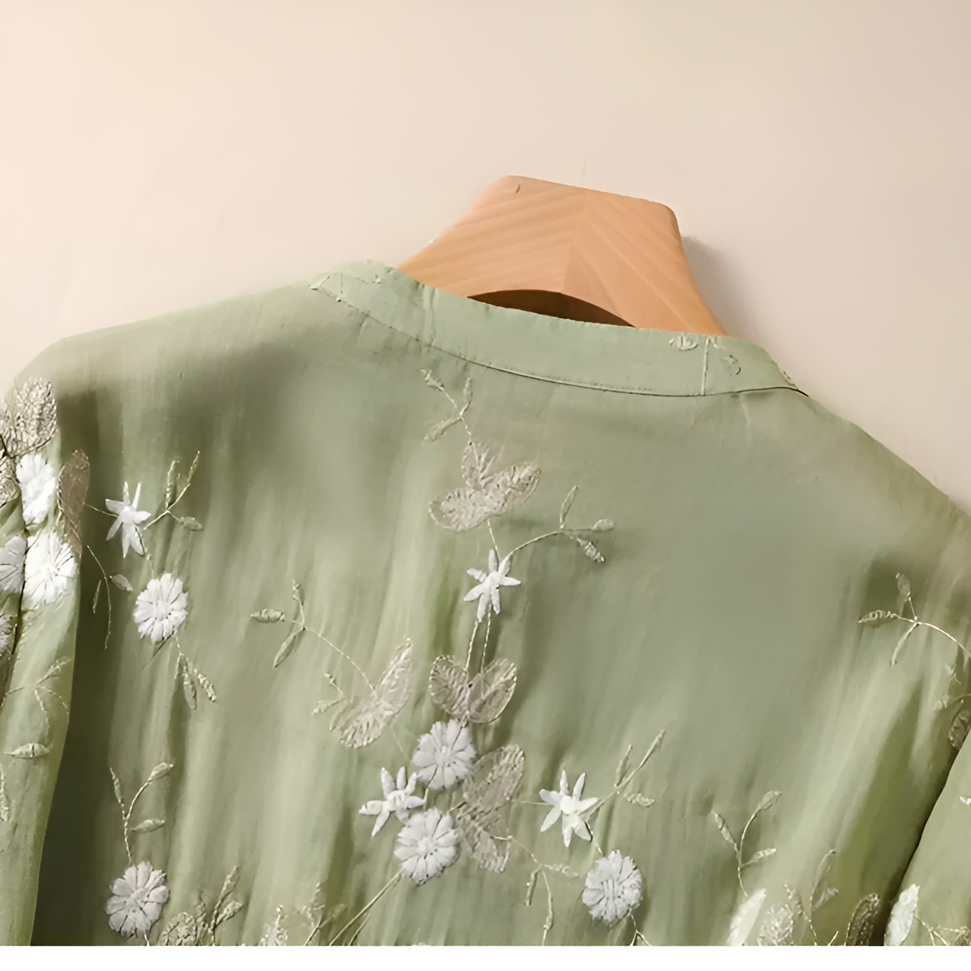 Emily - Elegant Top with Embroidered Flowers
