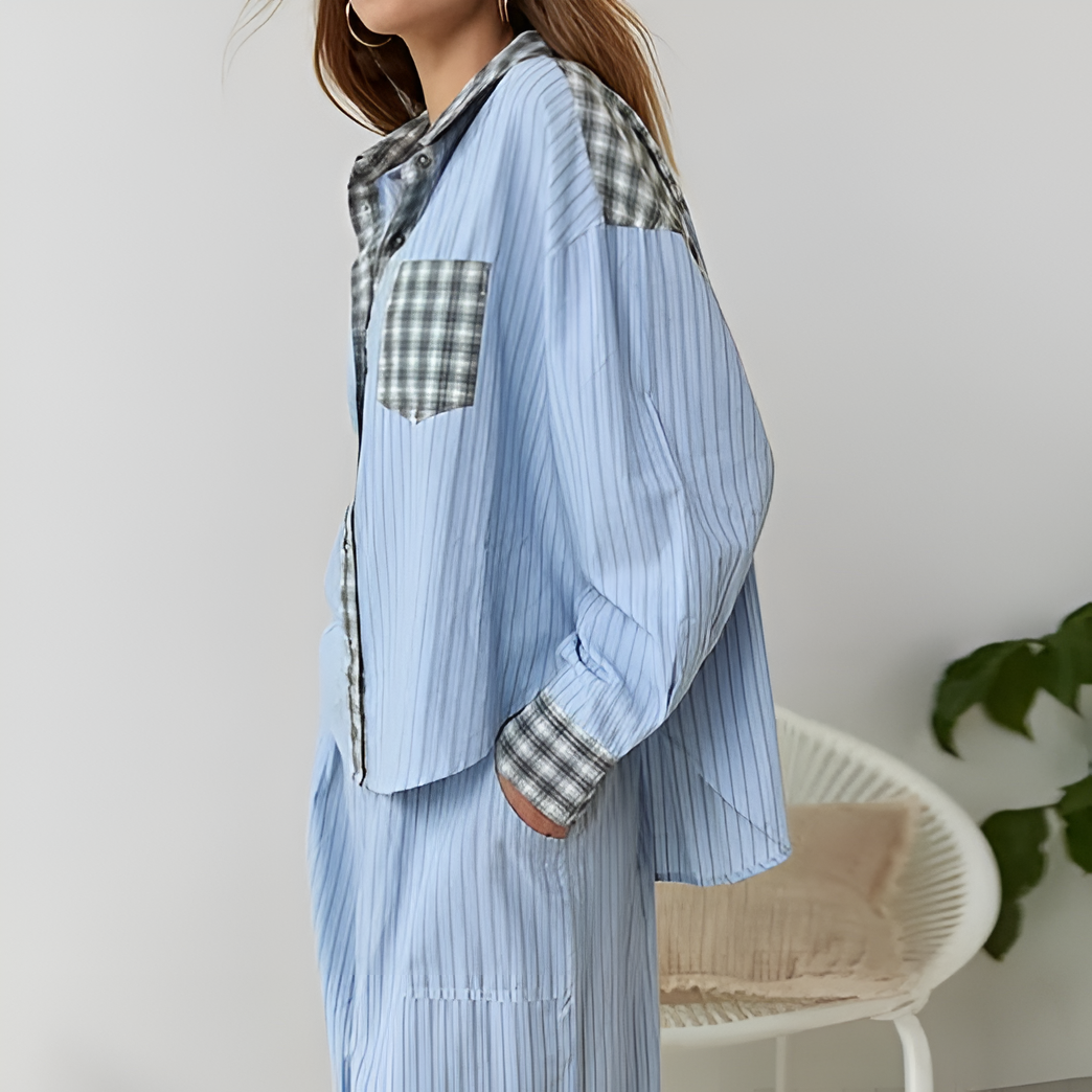 Ruby - Two-Piece Checked Pajama Set