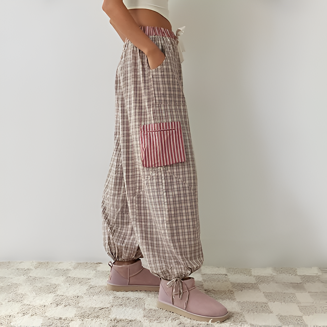 Ruby - Two-Piece Checked Pajama Set