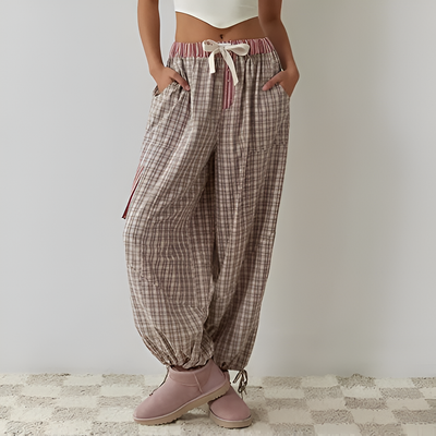 Ruby - Two-Piece Checked Pajama Set