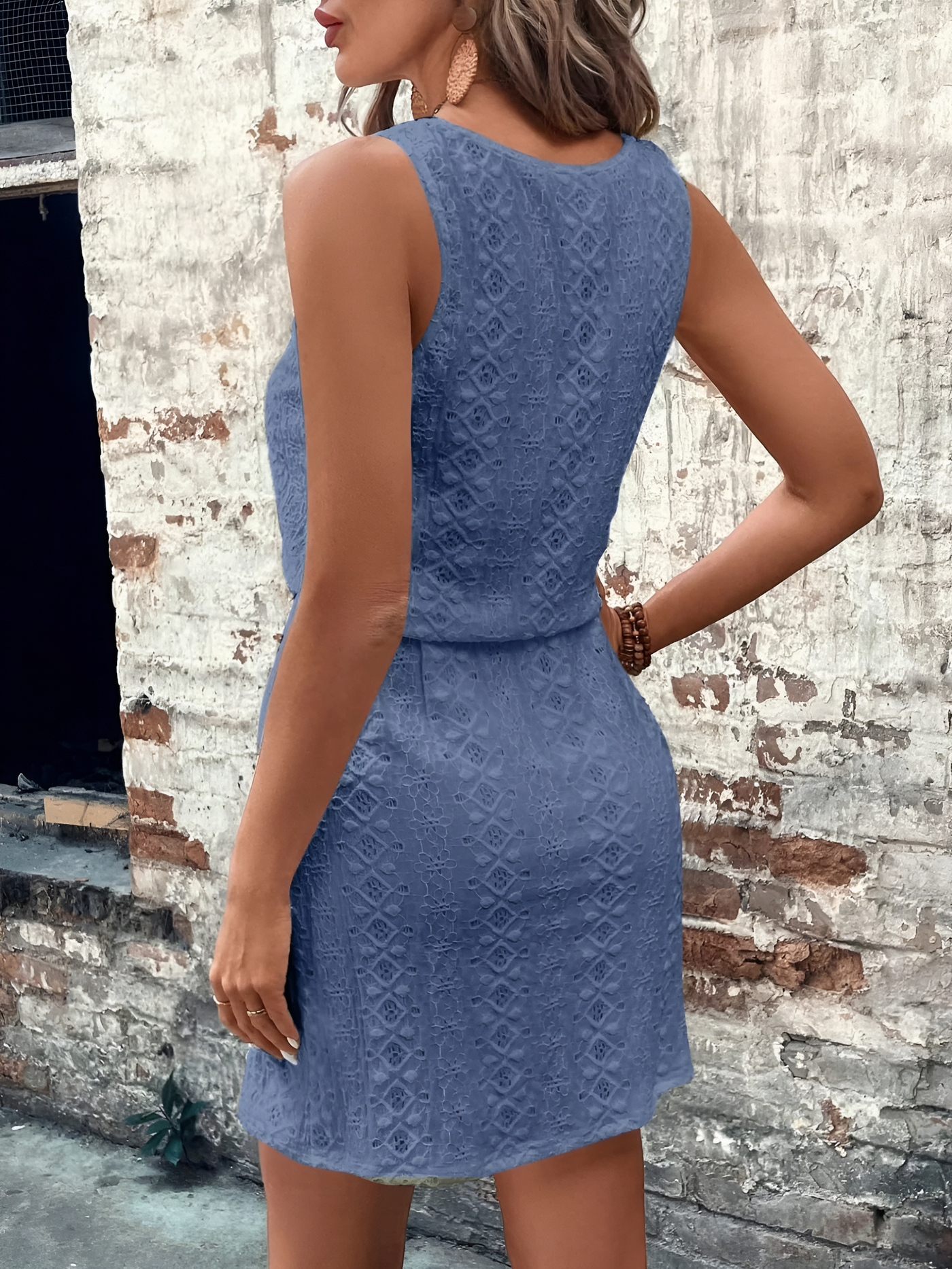 Skylar - Eyelet Drawstring Dress
