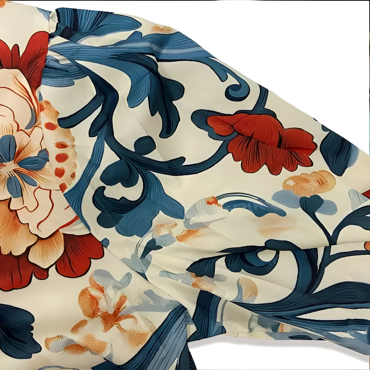 Sarah - Classy Vintage Floral Printed Blouse