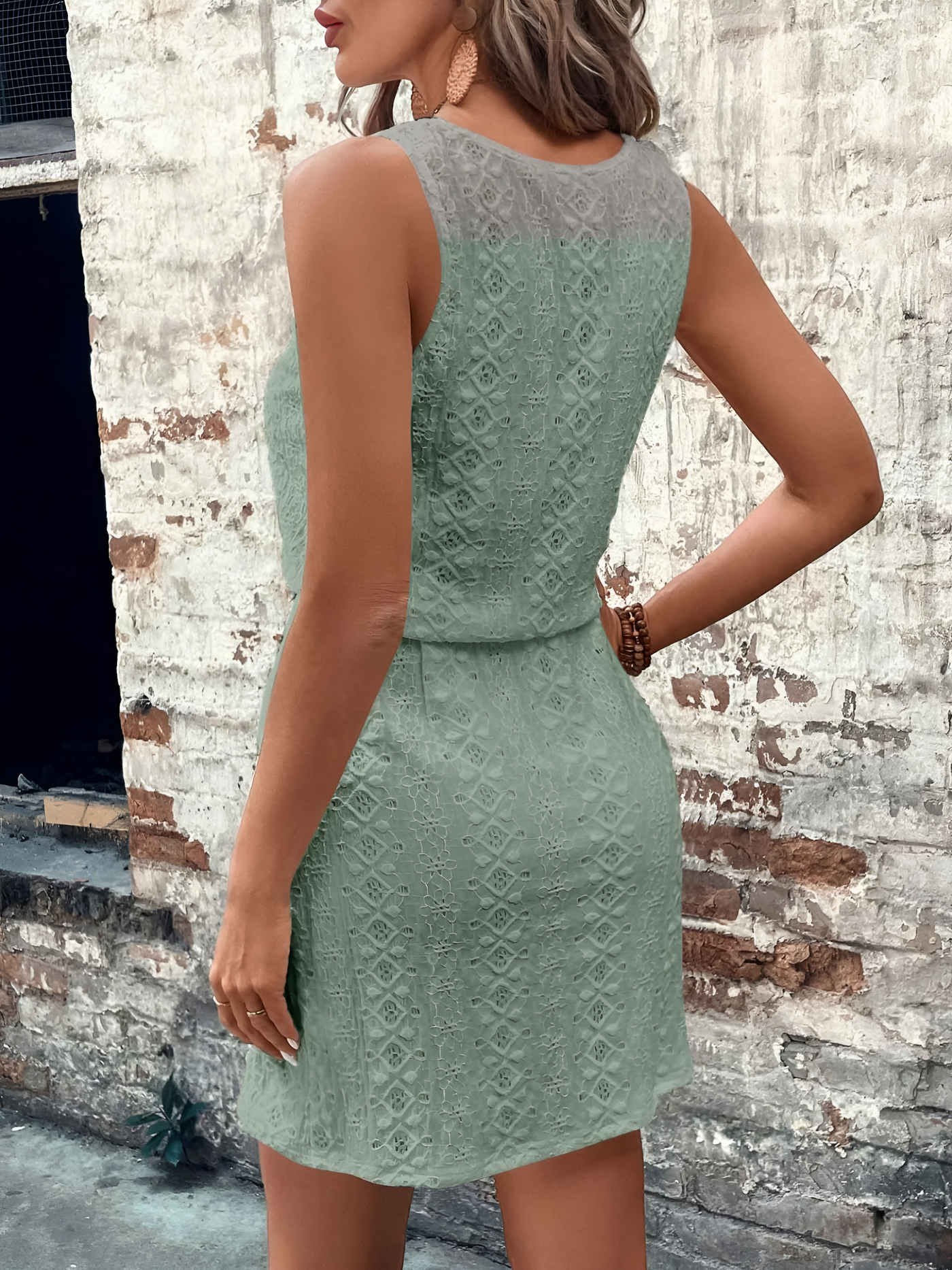 Skylar - Eyelet Drawstring Dress