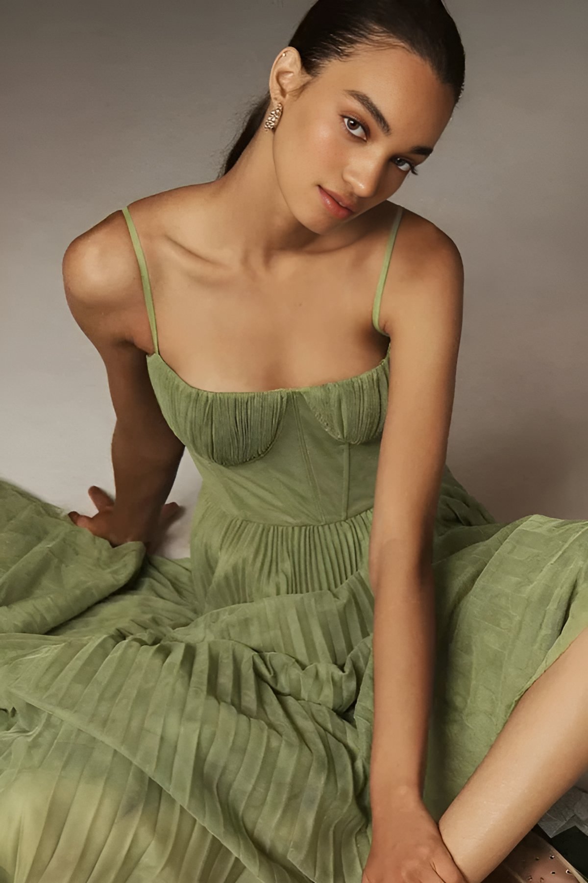 Kaira - Pleated Maxi Dress