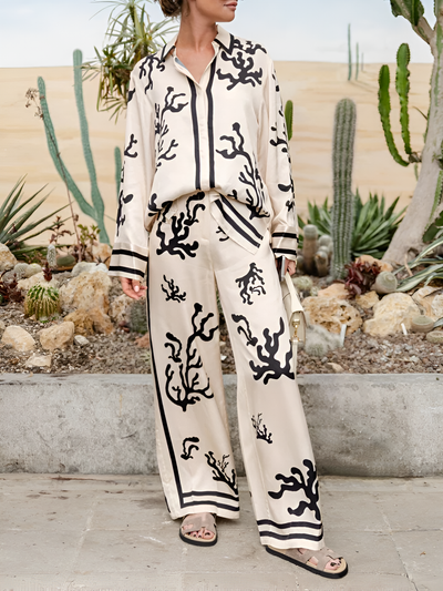 Celeste - Stylish Silk Pajama Set