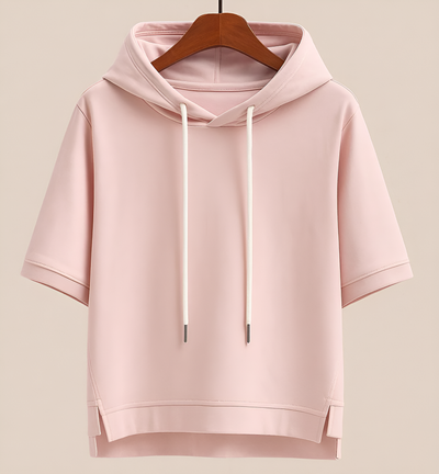Lainey – Short Sleeve Hooded Pullover