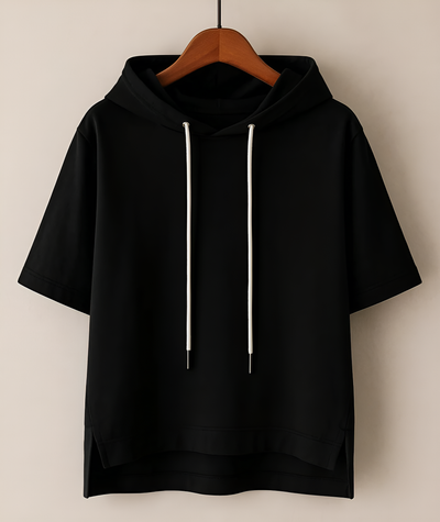 Lainey – Short Sleeve Hooded Pullover