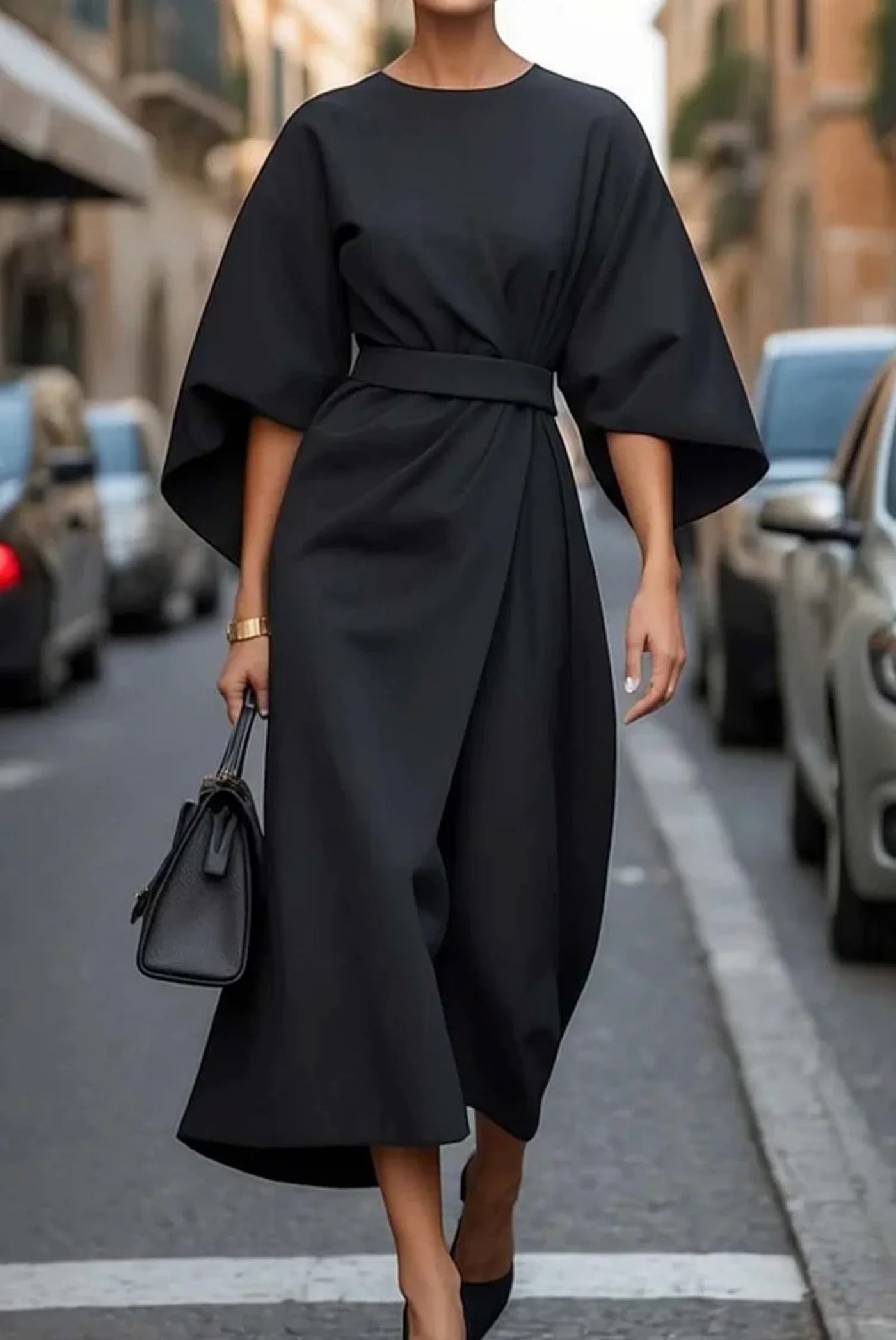 Louise - Elegant Dress with Lantern Sleeves