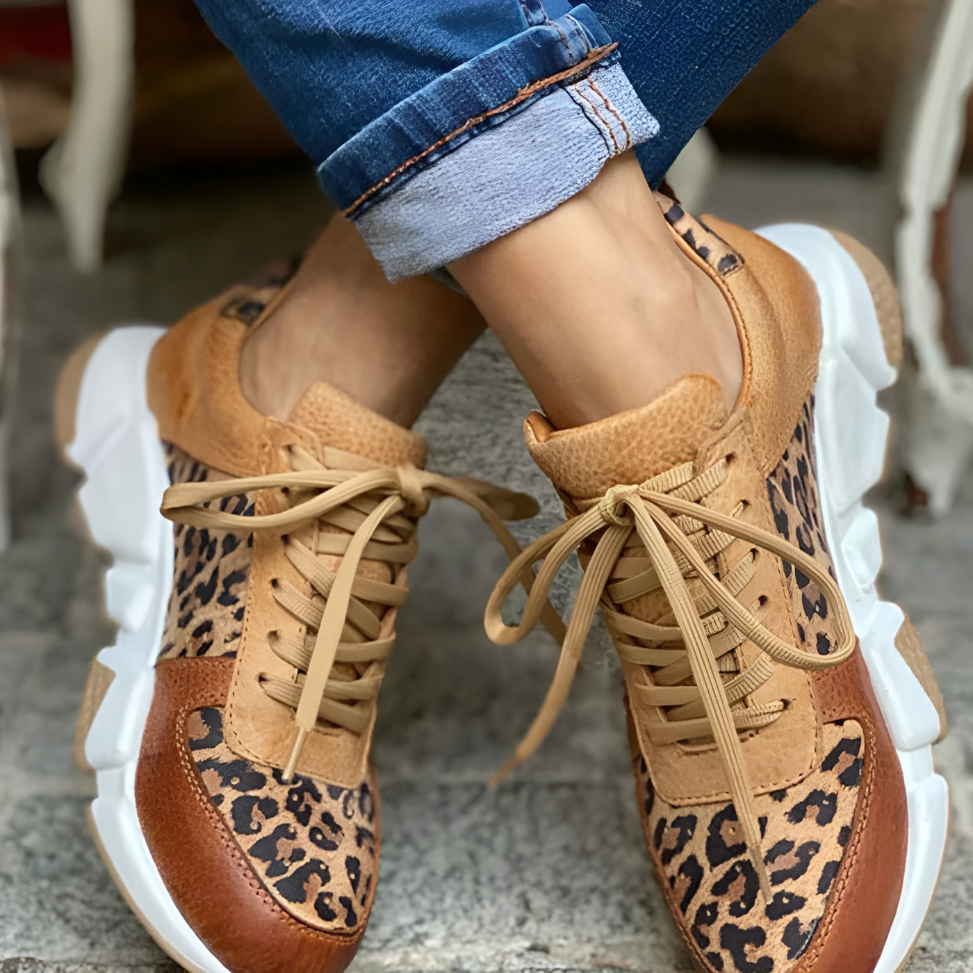 Cora - Comfortable Leopard Sneakers