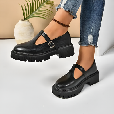Mia - Buckled Platform Shoe