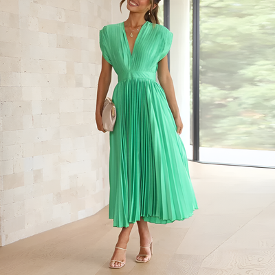 Riley - Sleeveless Pleated Dress