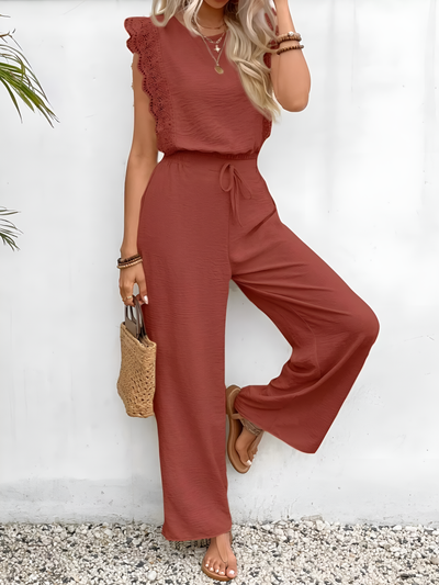 Brooklyn - Elegant Flutter Sleeve Two-Piece Set