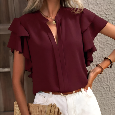 Everly - Chic Blouse with Elegant Ruffle Sleeves