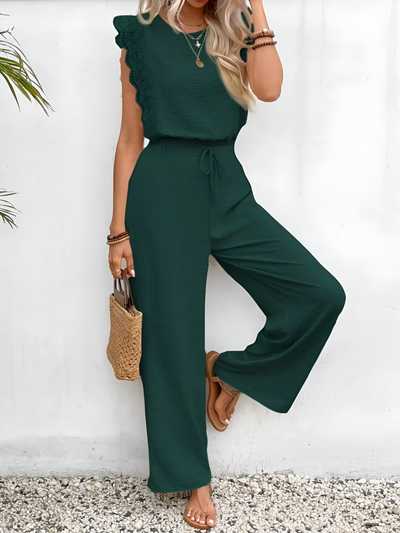 Brooklyn - Elegant Flutter Sleeve Two-Piece Set