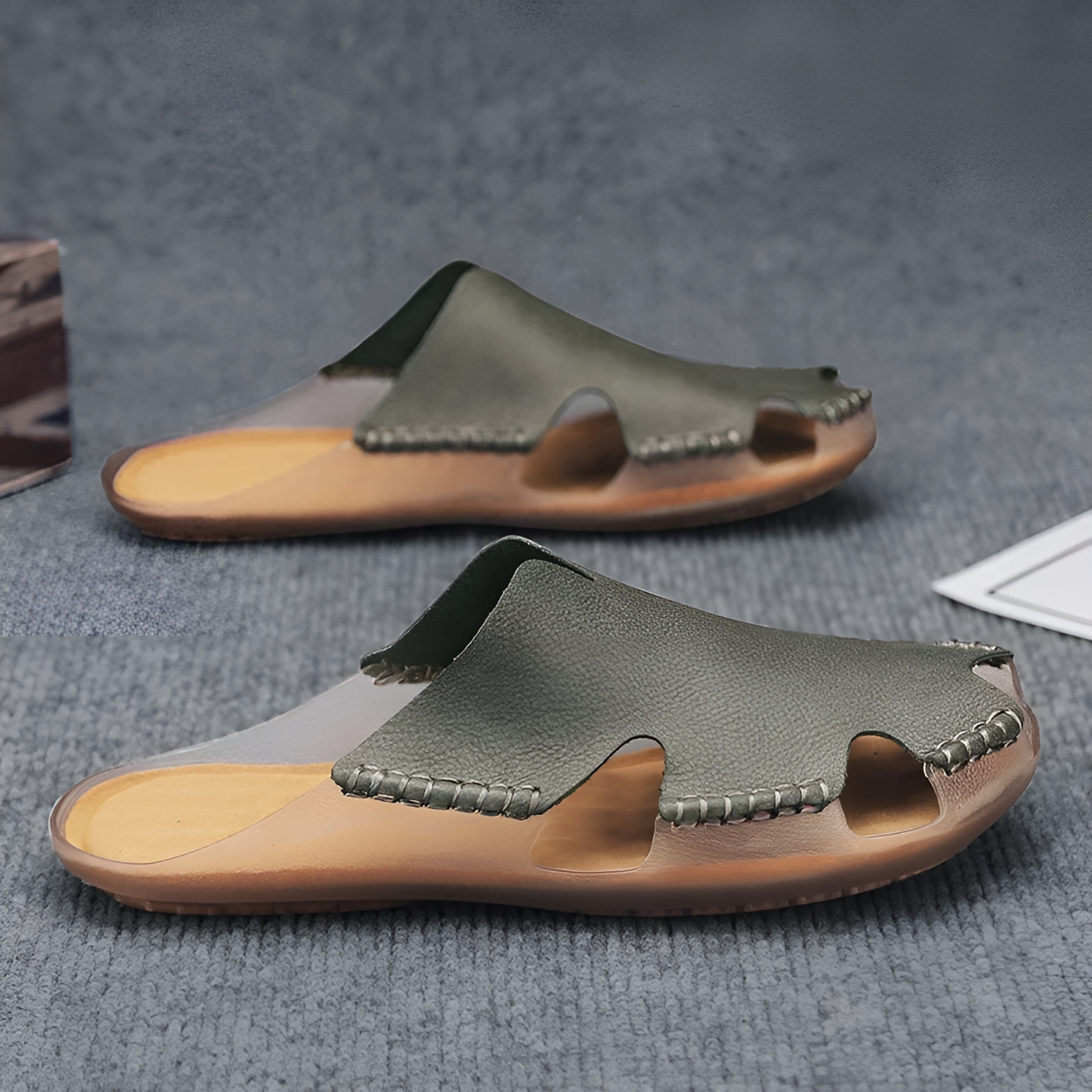 Herman – Bayford Leather Slides
