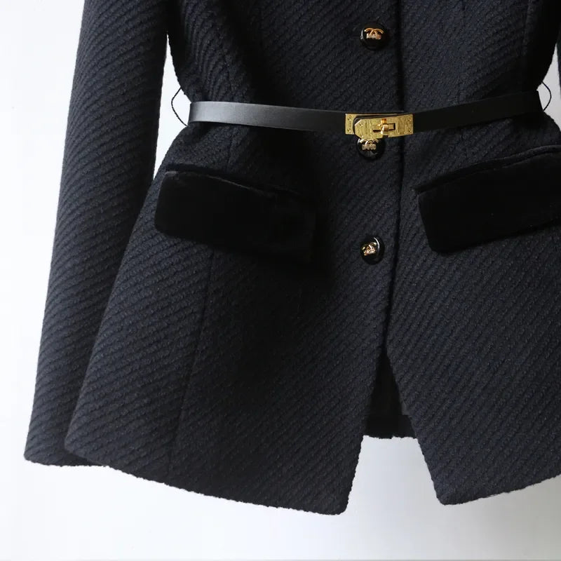 Nadia - Elegant Belted Tailored Blazer