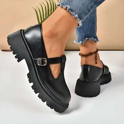 Mia - Buckled Platform Shoe